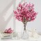 Pink Fake Flowers Artificial Flowers, 5 Pcs Real Touch Silk Flowers Faux Artificial Flowers for Decorations, Babys Breath Artificial Flowers Bulk for Spring Decor Floral Arrangement